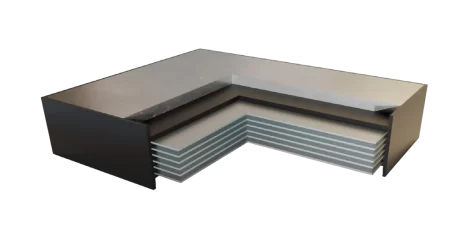 Armuota elastomerinė atrama EN 1337-3, TYPE C1 su viena išorine plokšte