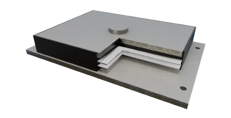 Armuota elastomerinė atrama EN 1337-3, TYPE C2 su dviem išorinėmis plokštėmis