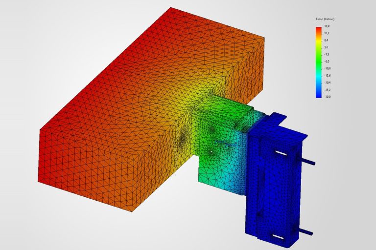 Metalbeta inžinerinė analizė – terminio tilto mazgo temperatūrų skaičiavimas