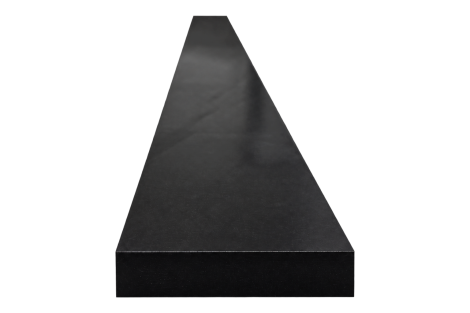 Uiteinde en doorsnede van de LINEAR SI neopreen oplegstrook, close-up
