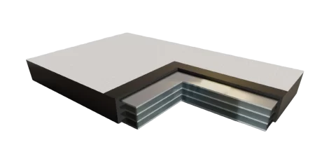 Sliding bearing to EN 1337-3, TYPE D with PTFE and a stainless steel plate